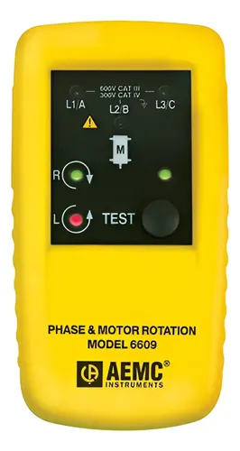 Secuenciómetro digital y medidor de rotación AEMC 6609
